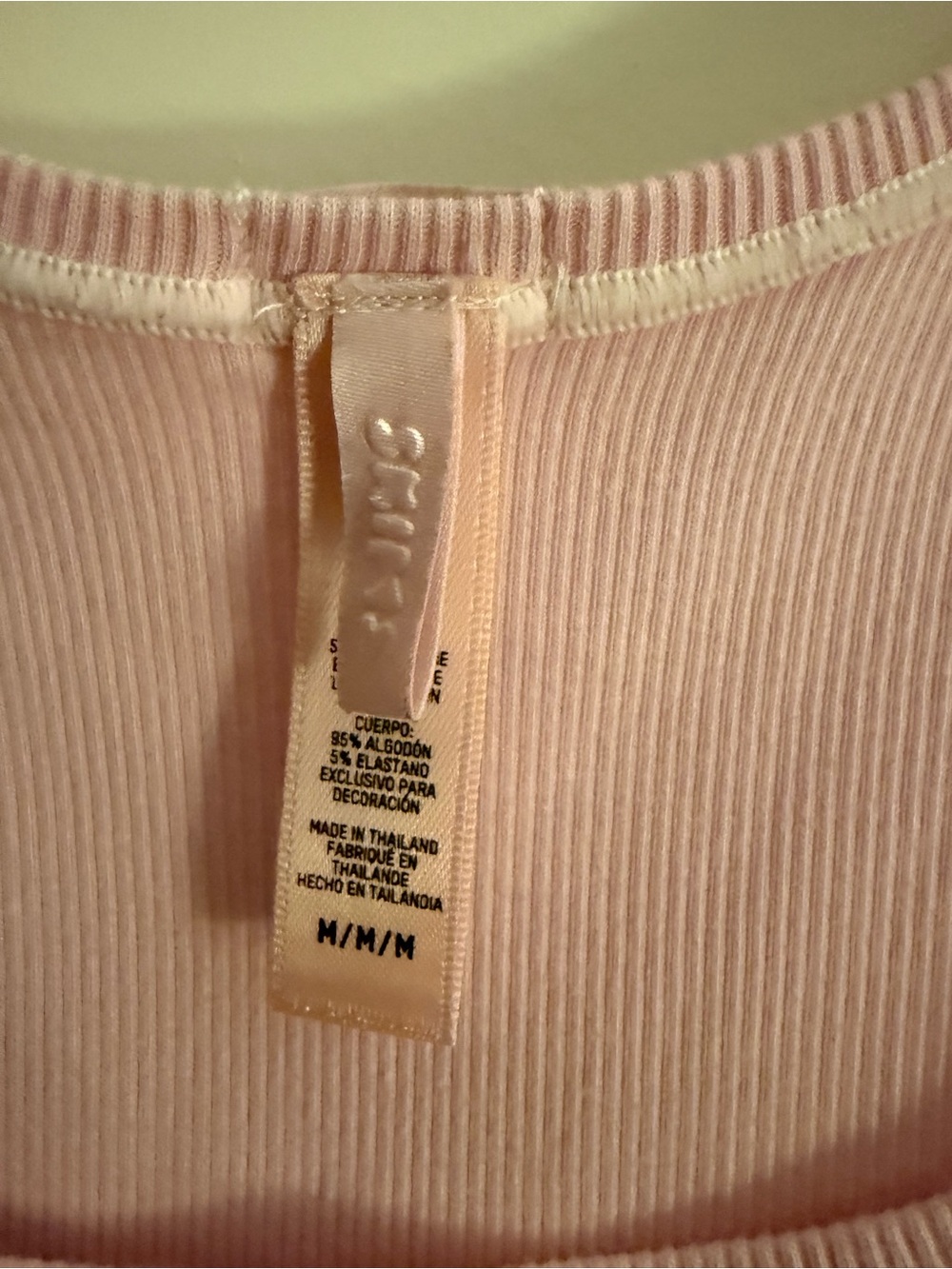 SKIMS Light Pink Ribbed Tank - Picture 2 of 3